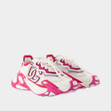 Sneakers Fast - Dolce&Gabbana - Cuir - Blanc/Rose