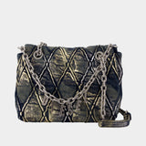 Sac Porté Épaule Charm-D Medium - DIESEL - Coton - Gris