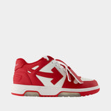 Sneakers Out Of Office - OFF WHITE - Cuir - Rouge