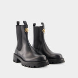 Bottines Alia - Versace - Cuir - Noir