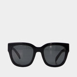 Lunettes De Soleil 0pr C04s - Prada - Acétate - Noir