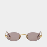 Lunettes De Soleil 0mu A54s - Miu Miu - Acétate - Doré