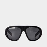 Lunettes De Soleil 0pr C05s - Prada - Acétate - Noir