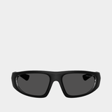 Lunettes De Soleil 0ps B03s - Prada - Acétate - Noir