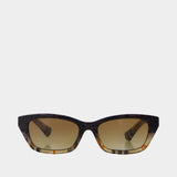 Lunettes De Soleil 0be4488 - Burberry - Acétate - Marron