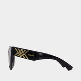 Lunettes De Soleil 0be4489u - Burberry - Acétate - Noir