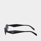 Lunettes De Soleil 0pr D51s - Prada - Acétate - Noir