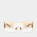 Lunettes De Soleil 0mu B53s - Miu Miu - Acétate - Doré