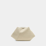 Sac À Main Japanese Draped Mini - MM6 Maison Margiela - Cuir - Blanc