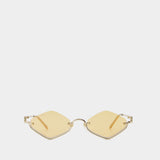 Lunettes De Soleil Gg1604s - Gucci - Métal - Doré