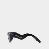 Lunettes De Soleil Bb0320s - Balenciaga - Acétate - Noir
