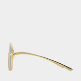 Lunettes De Soleil Bv1514s - Bottega Veneta - Métal - Doré