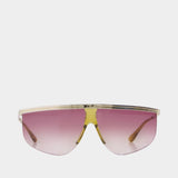 Lunettes De Soleil Ch0415s - Chloé - Métal - Doré
