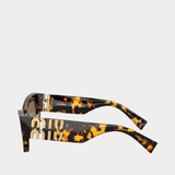 Lunettes De Soleil 0mu 09ws - Miu Miu - Acétate - Marron