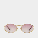 Lunettes De Soleil 0mu 52ys - Miu Miu - Acétate - Doré