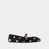Ballerines - Dolce&Gabbana - Coton - Noir/Blanc