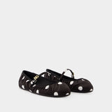 Ballerines - Dolce&Gabbana - Coton - Noir/Blanc
