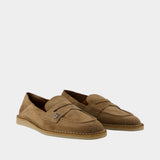 Pantoufle Pantofola - Dolce&Gabbana - Cuir - Marron