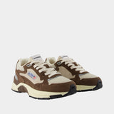 Sneakers Hyperway Low - Autry - Cuir - Marron