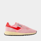 Sneakers Reelwind Low - Autry - Cuir - Rose