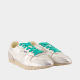 Sneakers Windspin Low - Autry - Cuir - Argenté