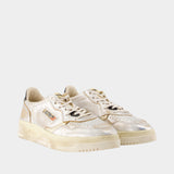 Sneakers Sup Vint Low - Autry - Cuir - Argenté