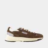 Sneakers Hyperway Low - Autry - Cuir - Marron