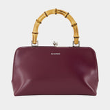 Sac À Main Goji Mini Bamboo - Jil Sander - Cuir - Bordeaux
