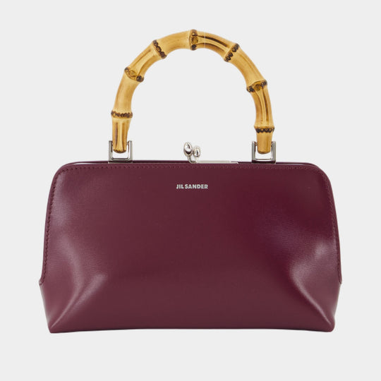 Sac À Main Goji Mini Bamboo - Jil Sander - Cuir - Bordeaux