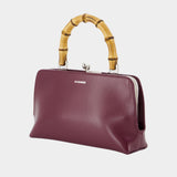Sac À Main Goji Mini Bamboo - Jil Sander - Cuir - Bordeaux