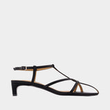Sandales Cage - Jil Sander - Cuir - Noir