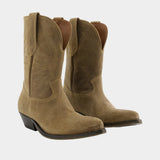 Bottines Wish Star Low - Golden Goose Deluxe Brand - Cuir - Kaki