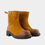 Bottines H40 - Versace - Cuir - Marron
