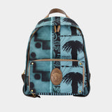 Sac À Dos Sunset Palms - Versace - Cuir - Multi