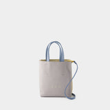 Cabas Museo Soft Mini - Marni - Cuir - Bleu
