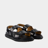 Sandales Fussbett - Marni - Cuir - Noir