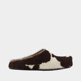 Mules Fussbett - Marni - Cuir - Blanc/Marron