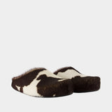 Mules Fussbett - Marni - Cuir - Blanc/Marron