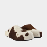 Mules Fussbett - Marni - Cuir - Blanc/Marron