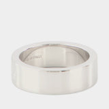 Bague Minimal Logo - MM6 Maison Margiela - Métal - Argenté