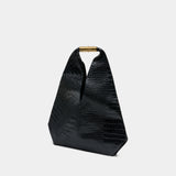 Sac Porté Épaule Japanese Media - MM6 Maison Margiela - Cuir - Noir