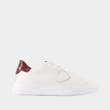 Sneakers Temple Low Man - Philippe Model - Cuir - Blanc