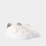 Sneakers Temple Low Man - Philippe Model - Cuir - Blanc