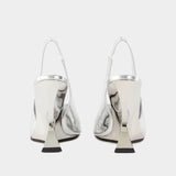 Escarpins Nina Slingback - Paris Texas - Cuir - Argenté