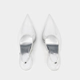 Escarpins Nina Slingback - Paris Texas - Cuir - Argenté