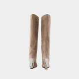 Bottes Nina - Paris Texas - Cuir - Beige