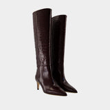 Bottes Stiletto Boot 60 - Paris Texas - Cuir - Bordeaux