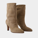 Bottines Elsa 75 - Paris Texas - Cuir - Beige