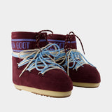 Bottines Icon Low Suede Laces - Moon Boot - Cuir - Bordeaux