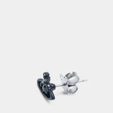 Boucles D'oreilles Nano Solitaire Single - Vivienne Westwood - Métal - Noir